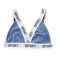 thumbnail image 5 of GTEYOIJN Blue Women's Seamless Bra Yoga Bras for Women No Padding With Adjustable Back Hooks V-Neck Basic Wireless Racerback Bra Low Support Workout Sports Bra, 5 of 5