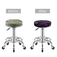 thumbnail image 5 of Fotbe Purple Butterfly Stool Covers Round,Waterproof Round Bar Stool Covers Bar Chair Covers Washable Stool Cushion Slipcover for 12-14 Inch Chair-12 inch, 5 of 7