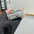 thumbnail image 3 of Frusde for Samsung Galaxy Z Flip 6 Clear with Strap Wristband Laser Bling Transparent Cute Case for Girls, 3 of 6