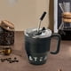 thumbnail image 3 of Taza aislada, taza de paja de acero inoxidable, duradera, portátil, reutilizable, taza térmica Taza de café para de leche Bebidas calientes frías Negro perfecl Taza aislada para sorber, 3 of 7