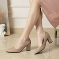 thumbnail image 4 of Hvyesh 2025 Women’s Chunky Low Block Heels Closed Toe Dress Pumps Shoes, 4 of 4
