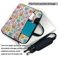 thumbnail image 2 of Lsque Skull and Flowers Pattern Laptop Bag – Portable & Slim Single-Shoulder Computer Case with Adjustable Strap, Protective, Lightweight for 13”/14”/15.6” Laptops, 2 of 8