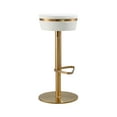 thumbnail image 4 of TOV Furniture Astro White and Gold Vegan Leather Adjustable Stool, 4 of 9