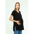 thumbnail image 5 of LVMA2041 - 100% premium Cotton - Women V Style Maternity T-Shirt, 5 of 10