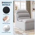 thumbnail image 4 of Yeshouse Sillón puf ergonómico para adultos, sofá de espuma viscoelástica con respaldo y base antideslizante, acogedor para sala de estar, dormitorio y oficina, moderno sofá individual con chimenea, 4 of 8