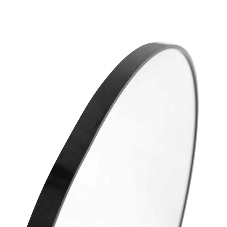 Flash Furniture 20-in W x 20-in H Round Black Framed Wall Mirror in the  Mirrors department at