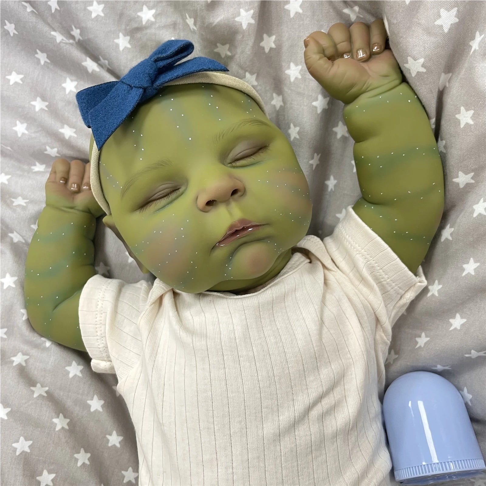XUYAOYGY 48cm/19icnh New Green Skin Reborn Baby Dolls full body silicone doll baby dolls