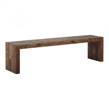 Pemberly Row Modern / Contemporary Wood Large Bench in Brown