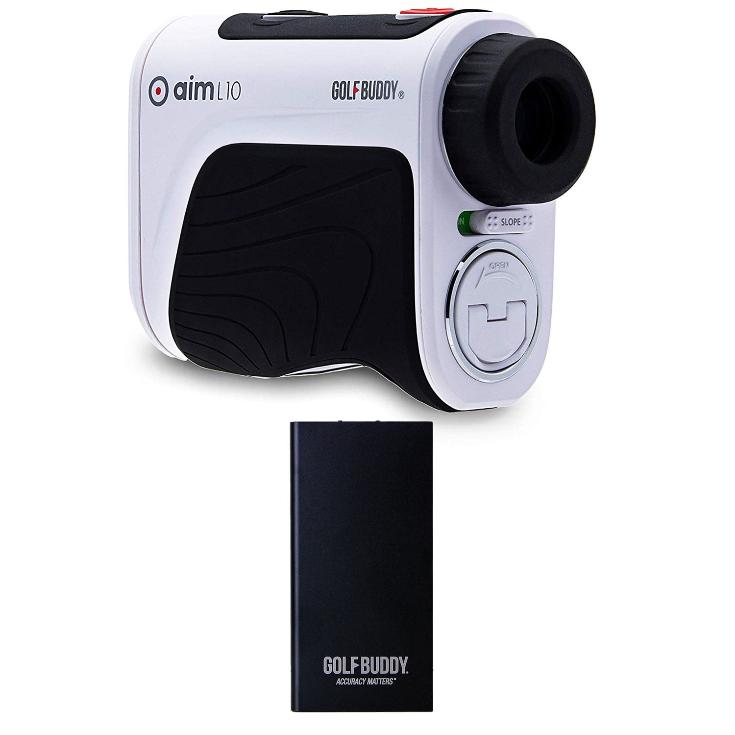 GolfBuddy Aim L10 Golf Distance Laser Rangefinder + USB Charging Power Pack
