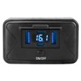 thumbnail image 2 of Zorion 12V RV USB Switch Outlet Voltmeter 108W 4 Ports High Performance Easy to Install Blue, 2 of 9