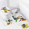 thumbnail image 4 of Juego de 4 cortinas de ducha Goofy con alfombrillas antideslizantes, tapa de inodoro y alfombrilla de baño, cortina de ducha impermeable con decoración de dibujos animados para baño con 12 ganchos,, 4 of 8