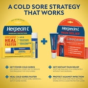 Herpecin L Lip Balm Cold Sore, Fever Blisters, Chapped Lip Relief SPF30, Lemon, Lysine, 0.1oz