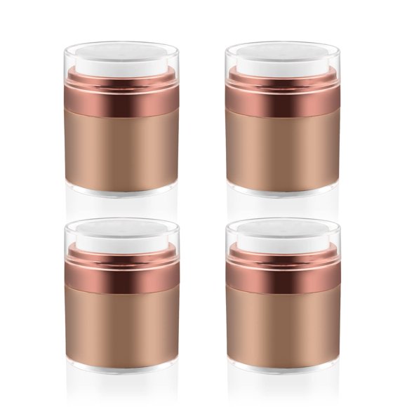 Frascos con bomba Airless Cositina, 4 unidades, 50 ml, acrílicos vacíos, color dorado rosado