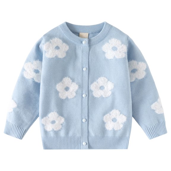 Plus Size Lightweight Girls Cardigan Button Down Long Sleeve Chunky Knit Sweater Fall Cute Outerwear Coat