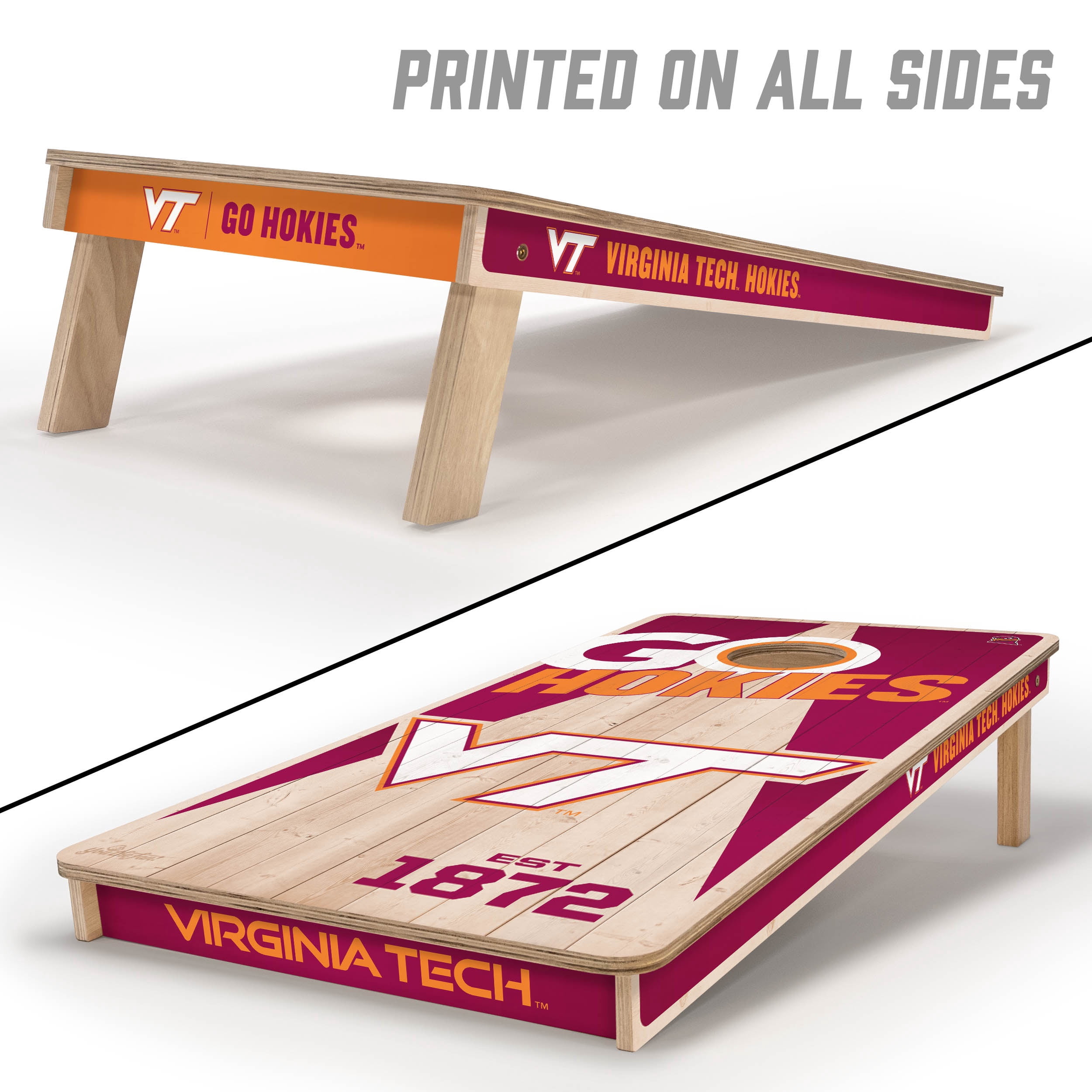 YouTheFan NCAA Virginia Tech Hokies 2' x 4' Cornhole Game No Bags