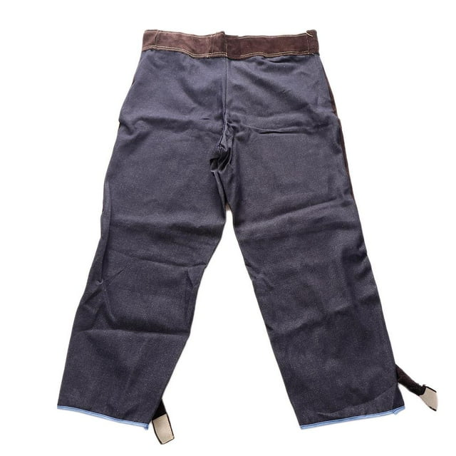 Heat Resistant Cowhide Leather Welding Trousers Anti-scald Welding Pants-XXL Brown Pants XXL