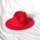 thumbnail image 1 of Sombrero de copa con cinta del mismo color, sombrero de fieltro de lana con cinta plana, sombrero para el sol para hombres y mujeres, sombrero de jazz de lana de imitación de lana, 1 of 6