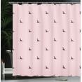 thumbnail image 3 of Ambesonne Sea Animals Shower Curtain, Pattern of Shark Fins, 69"Wx70"L, Blush Black, 3 of 4