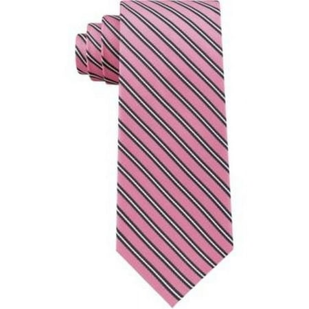 Tommy Hilfiger Men's Silk Ties, Various Designs: Pink Stripe
