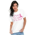 thumbnail image 5 of Pray For A Cure Breast Cancer Support Women's Graphic T Shirt Tees Brisco Brands S, 5 of 5