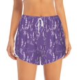 thumbnail image 6 of Rocae Lavender Flowers for Women's Athletic Shorts Quick Dry Workout Hiking Shorts With Pockets for Running, Yoga, Gym, Sports Medium, 6 of 9