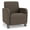 Adler Brown, variant on Siena Lounge Reception Guest Chair / Casters / Brushed Steel Legs / Dark Gray