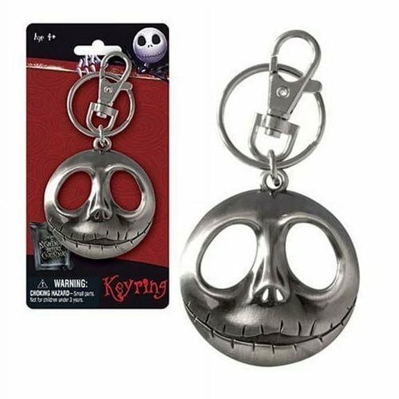 Nightmare Before Christmas Jack Happy Face Pewter Keychain
