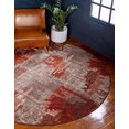 thumbnail image 2 of Unique Loom Automne Collection Rustique Casual Tonitruant Abstrait Tapis Rond, 3 Pieds 3 Pouces, Multi/Beige, 2 of 10