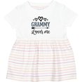 thumbnail image 3 of Inktastic My Grammy Loves Me Grandchild Girls Baby Dress, 3 of 5