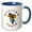 Blue/White, variant on 3drose, Africa - African Roots on White. African Heritage Gift for Anyone, 15oz Mug