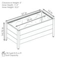 thumbnail image 5 of Sunnydaze 37" x 13" x 14.75" Gray Acacia Wood Rectangular Raised Garden Bed Planter Box, 5 of 9