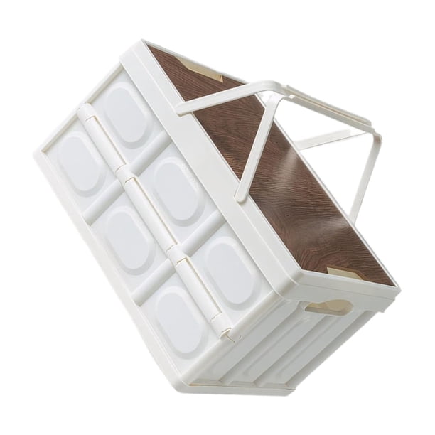 Bearachild Caja de juguetes de plástico con estructura resistente, almacenamiento portátil sin herramientas, caja de almacenamiento pequeña y Almacenamiento y organización del hogar Mango pequeño