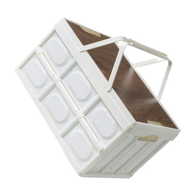 Maoww ABS Versatile Outdoor Toy Bin Portable Storage Collapsible Crate Sturdy Frame Outdoor Toy Storage Small handle
