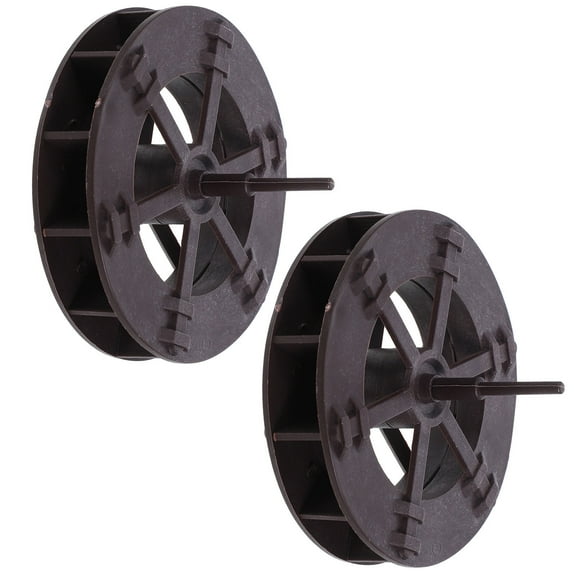BESTOYARD 2pcs Working Waterwheel Decoration Light Brown Plastic for Indoor Water Fountain