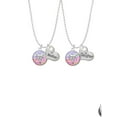 thumbnail image 2 of Delight Jewelry Silvertone Domed Multi Color CPhT Mother & Daughter Heart Necklaces (Set of 2), 19"+2", 2 of 4