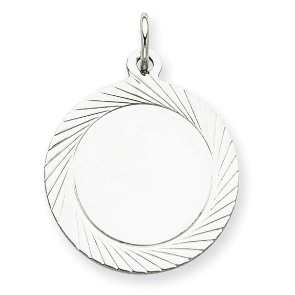 Sterling Silver Engravable Round Disc Charm