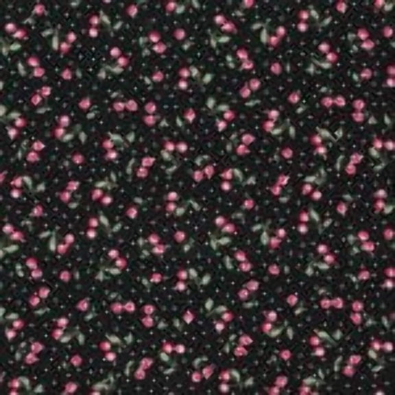 Fabric Traditions Novelty Cherries and Polka Dots on Black