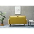thumbnail image 2 of Kingway Furniture Aurora Velvet Living Room Loveseat in Goldenrod, 2 of 5
