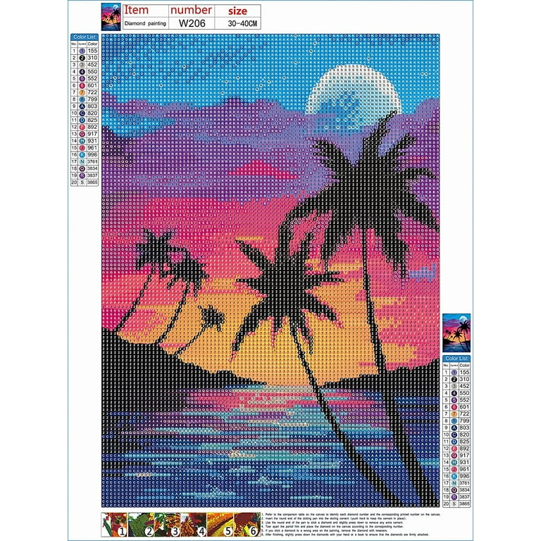 5d-diy-diamond-art-painting-kits-for-adults-kids-beach-full-round-drills-craft-set-12x16-inch-walmart-com