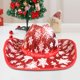 thumbnail image 5 of Sombrero de vaquero con patrón de copo de nieve, ala ancha, para fiesta de Halloween y Navidad. borde liso, 5 of 9