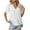 White, variant on Puntoco Women tops for Summer Spring Summer Short Sleeve V-Neck Fashion T-Shirt Solid Color Casual Tops for Women Green 6(M)