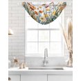 thumbnail image 4 of Waterfall Valances for Windows, Spring Floral Kitchen Sheer Valance Curtains, Watercolor Elegant Botanical Summer Rod Pocket Elegant Swag Valances for Living Room Bedroom, 47.2"x38.5", 2 Panel, 4 of 8