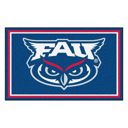Fanmats Florida Atlantic University - 20159 Fanmats College NCAA Florida Atlantic University 44 Inch x 71 Inch Non-skid Nylon carpet Face Chromojet printed 4x6 Plush Rug