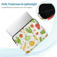 thumbnail image 2 of FORMRS 13"-13.3" Laptop Sleeve Protective Case Soft Carrying Quilted Computer Bag Cover, White Vegetables Pattern, 2 of 7