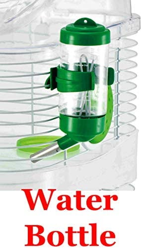 Green Acrylic Clear Expansible and Customizable 3-Solid Story Acrylic Clear Hamster Habitat Mouse Home House Cage For Rodent Gerbil Mice Rat With Accessories