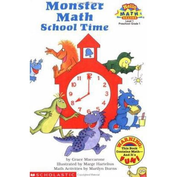 Pre-Owned Monster Math School Time (level 1) (Hello Reader, Math) (Paperback) 0590308599 9780590308595