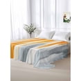 thumbnail image 6 of King Flat Sheet 105"x98", Orange Gray Soft Lightweight Bedding Flat Sheets Only, Retro Country Abstract Ombre Aesthetic Brushed Microfiber Top Bed Sheet, Breathable StainResistant Bedsheets, 6 of 9