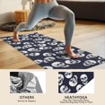 thumbnail image 4 of Navy Skull Pattern Hot Yoga Mat Towel Non Slip for Hot Yoga - Quick-Drying Yoga Mat Cover with 4 Corner Pockets with Travel Bag - Hot Yoga Towel Non Slip 74"x26", 4 of 6