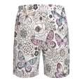 thumbnail image 6 of KLL Vintage Butterflies Men's Casual Summer Beach Shorts Hawaiian Shorts with Pockets-3X-Large, 6 of 9