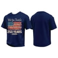 thumbnail image 2 of Patriotic Shirt for Men 250 Anniversary Usa Independence Day Shirts Short Sleeve Crew Neck American Flag T Shirts Graphic Loose Usa Flag Tees Dark Blue S, 2 of 4